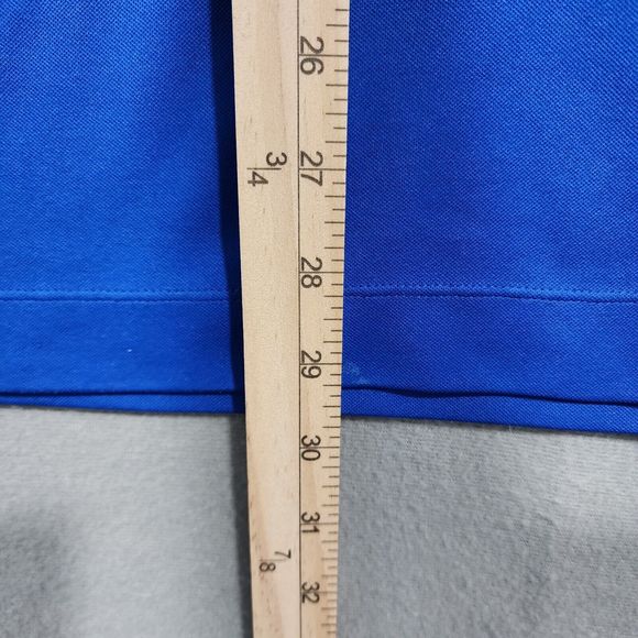 Nike Polo Shirt Mens XL Blue Solid NikeGolf Short Sleeve Athletic DRI-FIT - Picture 7 of 16